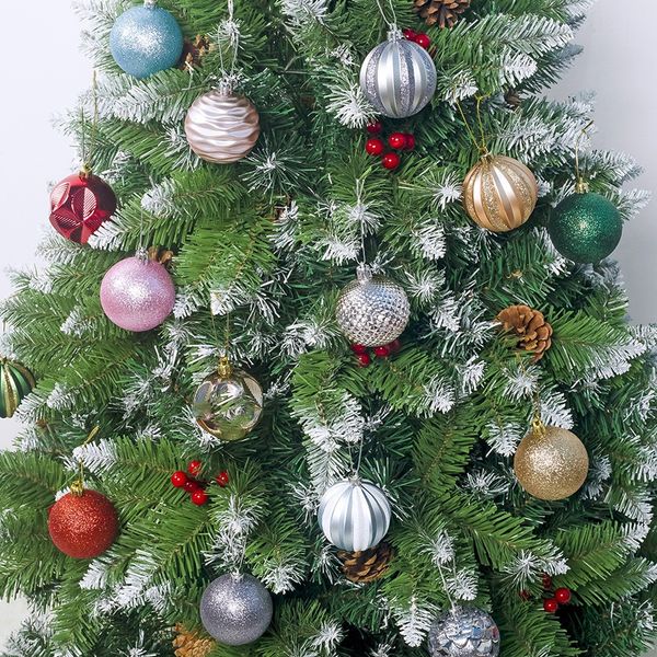 12 pcs christmas tree ball decorations for diy xmas party wedding 6cm ball baubles hanging ornament village home christmas#g7